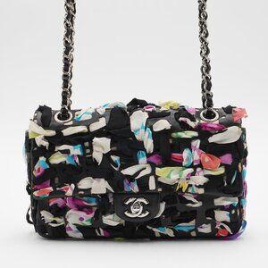 Pre-owned CHANEL Silk Ribbon Lambskin Leather Classic Flap Bag